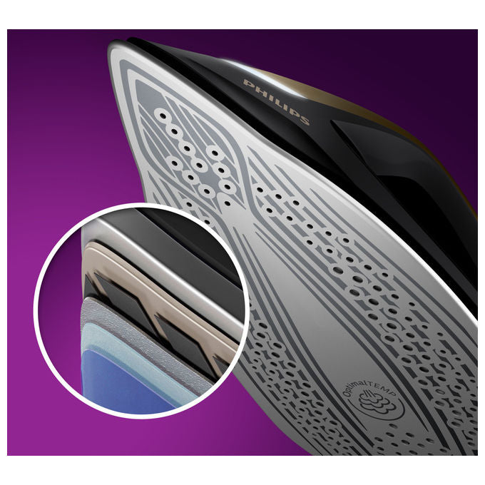 Philips PSG8140-80 PerfectCare 8000 Ferro da Stiro con Caldaia 2700W 8,5 bar 700 g-min Piastra SteamGlide Elite colore Nero Oro