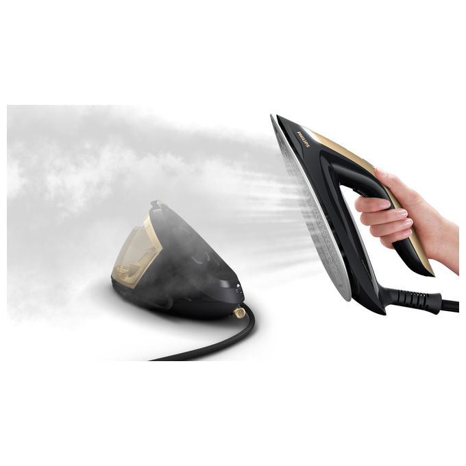 Philips PSG8140-80 PerfectCare 8000 Ferro da Stiro con Caldaia 2700W 8,5 bar 700 g-min Piastra SteamGlide Elite colore Nero Oro