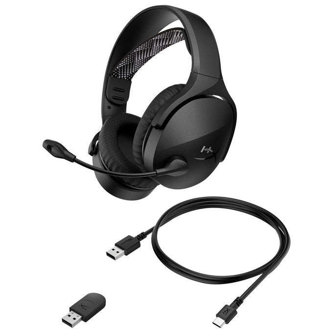 HyperX AJ0T1AA Cloud Jet Cuffie Gaming Wireless Bluetooth 5.3 2.4 GHz Driver 40 mm 25h PC PS5 PS4 Mobile colore Nero
