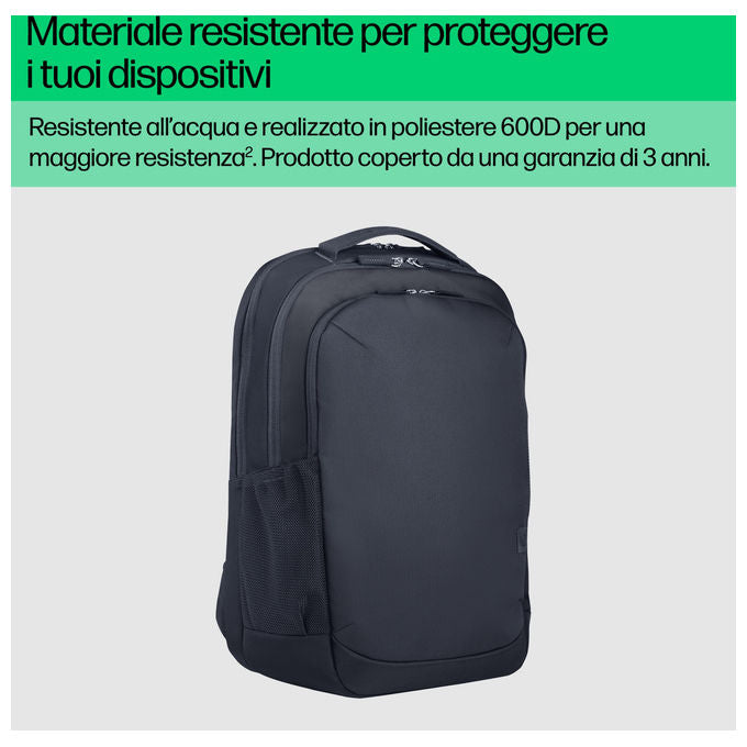 HP A08JXAA Everyday Zaino per Notebook 16'' Poliestere Riciclato 21L Resistente all'Acqua colore Grigio