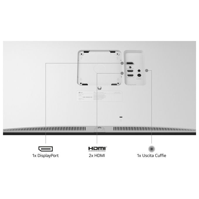 LG 27US550-W Monitor PC 27'' 4K Ultra HD IPS HDR10 DCI-P3 90% 300 cd-m² HDMI DisplayPort colore Bianco