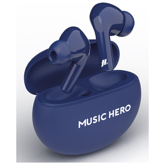 SBS Auricolari Bluetooth True Wireless In-ear Blu con Custodia di Ricarica e Controllo Touch