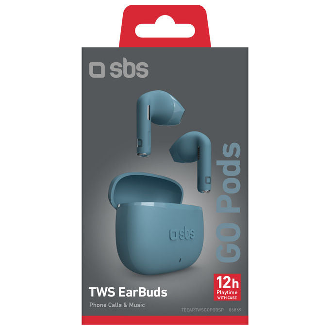 SBS Auricolari True Wireless Bluetooth 5.0 Verde per Musica e Chiamate con Custodia