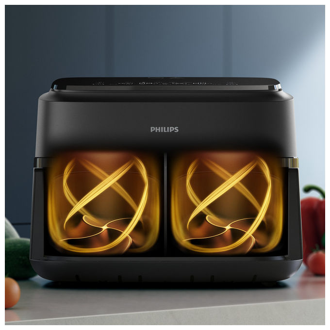 Philips NA150-00 Serie 1000 Friggitrice ad aria 7.1 L 2450 W 6 Programmi Display LED colore Nero