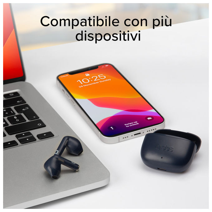 SBS Auricolari Bluetooth TWS In-ear Grigio con Microfono e Controllo Touch