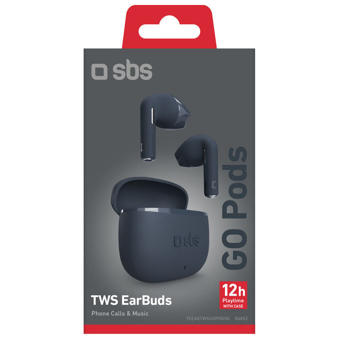 SBS Auricolari Bluetooth TWS In-ear Grigio con Microfono e Controllo Touch