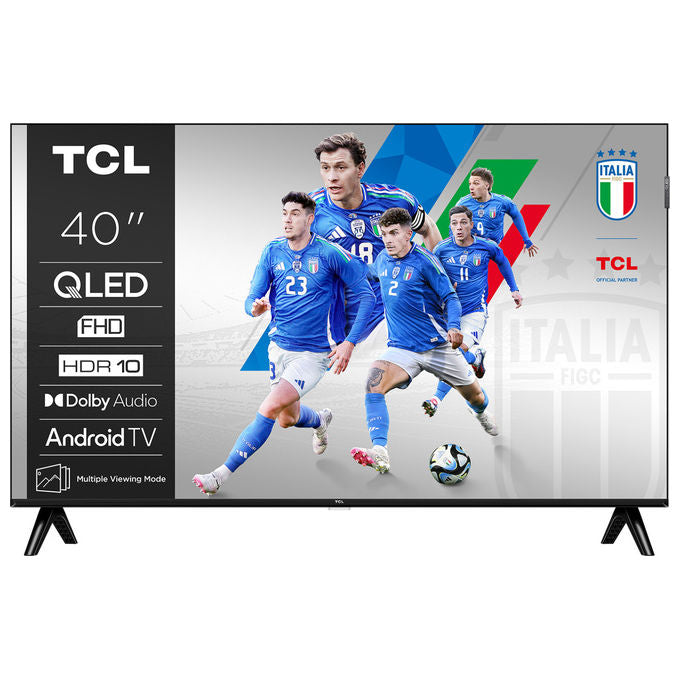 TCL 40S59K Serie S59K Smart TV QLED 40'' Full HD Android TV HDR10 Dolby Audio colore Metallico