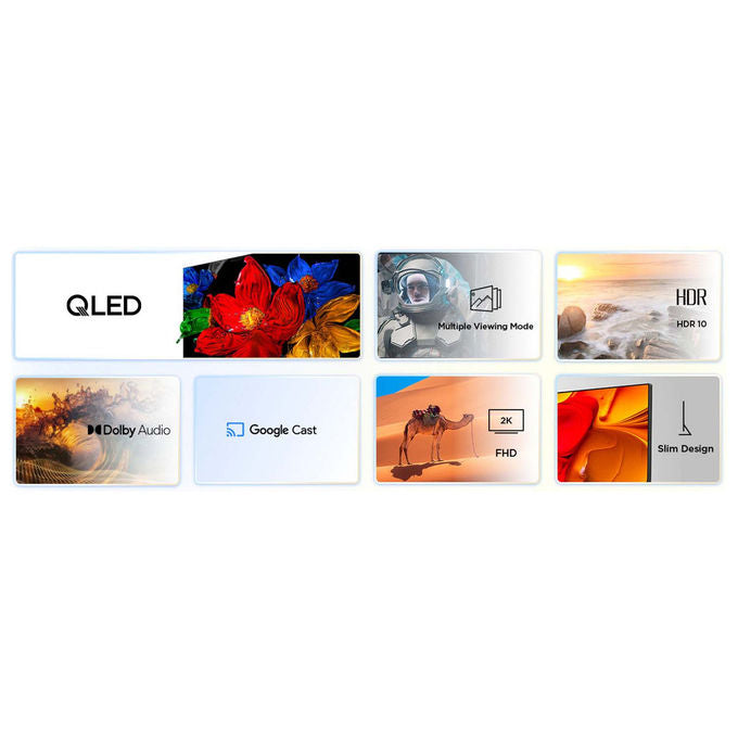 TCL 40S59K Serie S59K Smart TV QLED 40'' Full HD Android TV HDR10 Dolby Audio colore Metallico