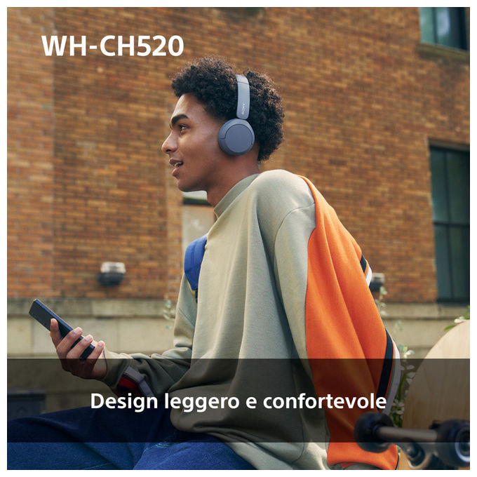 Sony WHCH520P.CE7 WH-CH520 Cuffie Bluetooth 5.2 On-Ear Wireless Autonomia 40h USB-C colore Rosa