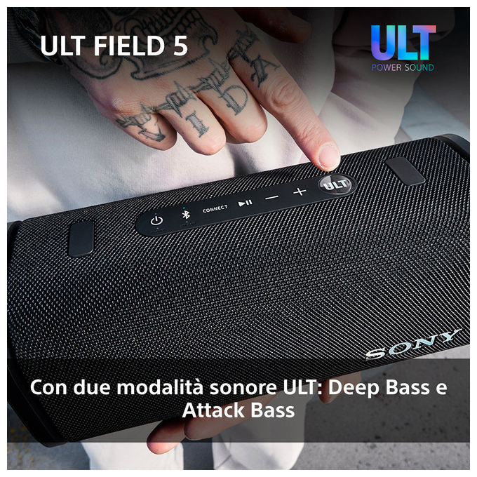 Sony SRS-ULT50B Altoparlante Bluetooth Portatile Nero Impermeabile 25h Batteria