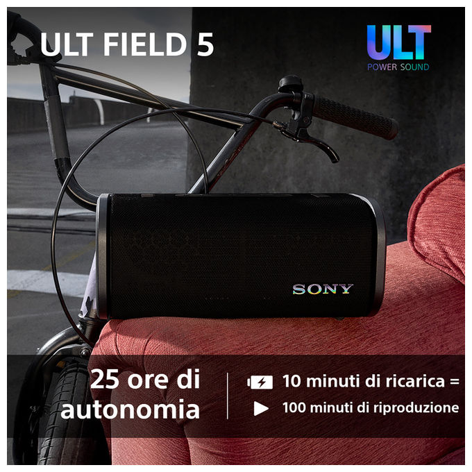 Sony SRS-ULT50B Altoparlante Bluetooth Portatile Nero Impermeabile 25h Batteria