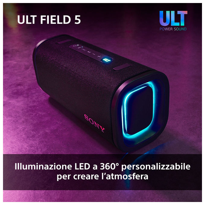 Sony SRS-ULT50B Altoparlante Bluetooth Portatile Nero Impermeabile 25h Batteria
