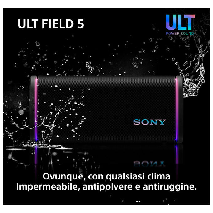 Sony SRS-ULT50B Altoparlante Bluetooth Portatile Nero Impermeabile 25h Batteria