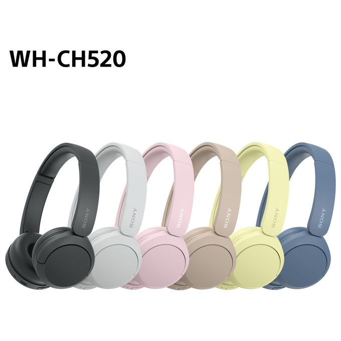 Sony WHCH520Y Cuffie Wireless Bluetooth Gialle 40h Autonomia Musica e Chiamate