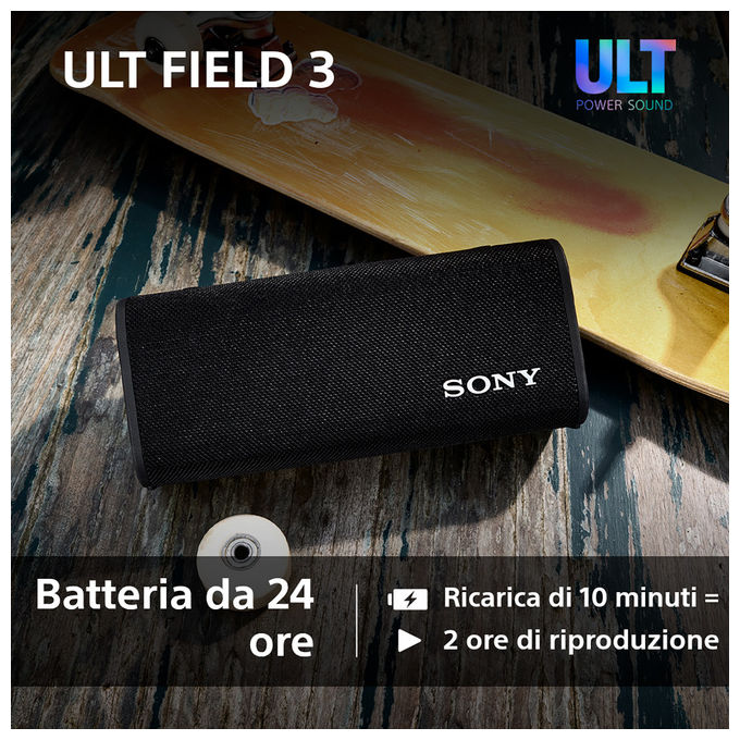Sony SRSULT30H Altoparlante Portatile Wireless Stereo Grigio Bluetooth IP67 24h