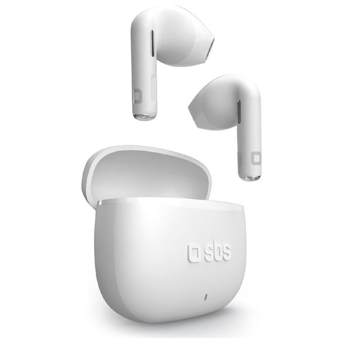 Auricolari True Wireless SBS Bluetooth Stereo Bianchi con Custodia di Ricarica