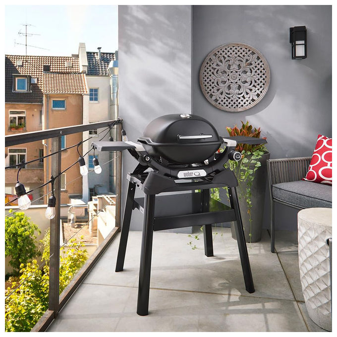 Weber 1501072 Q 1200N Barbecue a Gas 1 Bruciatore 2,94 kW Griglia Ghisa Smaltata 1290 cm² Termometro Integrato colore Nero