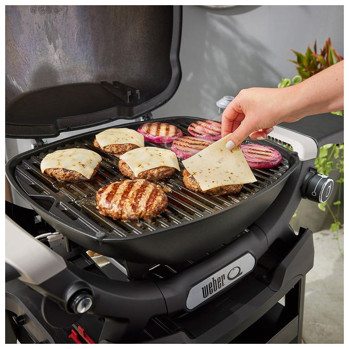 Weber 1501072 Q 1200N Barbecue a Gas 1 Bruciatore 2,94 kW Griglia Ghisa Smaltata 1290 cm² Termometro Integrato colore Nero