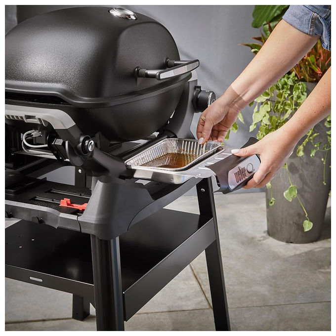 Weber 1501072 Q 1200N Barbecue a Gas 1 Bruciatore 2,94 kW Griglia Ghisa Smaltata 1290 cm² Termometro Integrato colore Nero