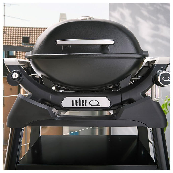 Weber 1501072 Q 1200N Barbecue a Gas 1 Bruciatore 2,94 kW Griglia Ghisa Smaltata 1290 cm² Termometro Integrato colore Nero