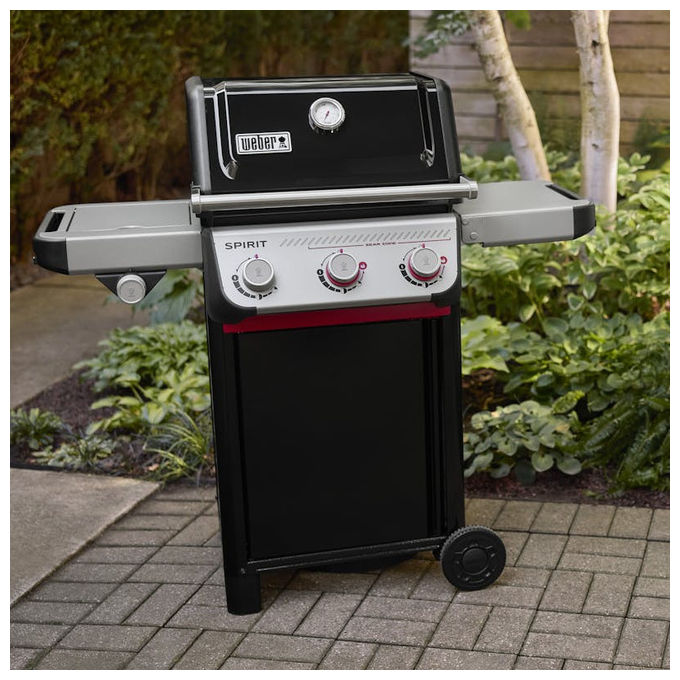 Weber Spirit E-335 Barbecue a Gas GPL 3 Fornelli Nero Acciaio Inox per Esterno