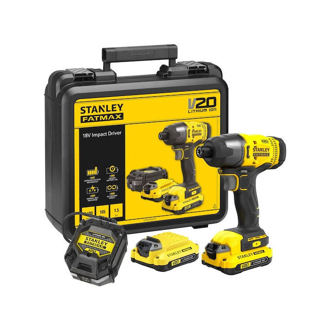 Stanley FATMAX SFMCF800C2K-QW Cacciavite Elettrico Avvitatore 18V 2800 Giri-min Nero-Giallo