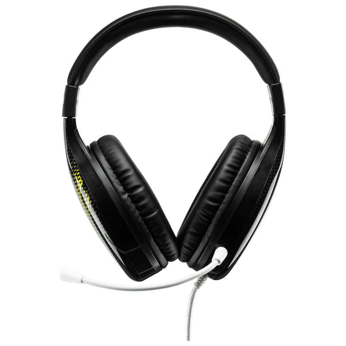 Qubick CGP50011 Juventus Dots Cuffie Gaming 40mm Microfono Flessibile Jack 3,5mm Multipiattaforma colore Nero e Giallo