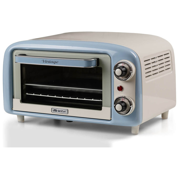 Ariete 3919 Vintage Forno Elettrico 10 L 800W Grill Timer 60 min Doppio Vetro colore Celeste