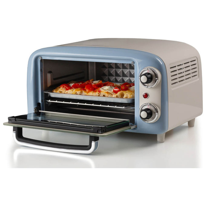 Ariete 3919 Vintage Forno Elettrico 10 L 800W Grill Timer 60 min Doppio Vetro colore Celeste