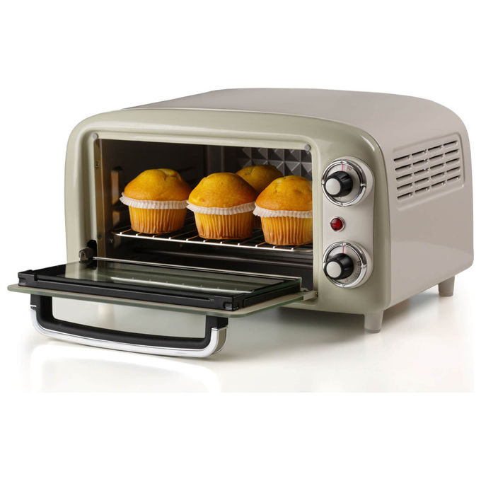 Ariete 3919 Vintage Forno Elettrico 10 L 800W Doppio Vetro Grill Timer 60 min colore Beige