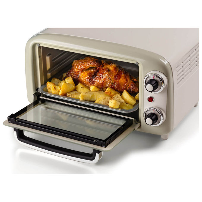 Ariete 3919 Vintage Forno Elettrico 10 L 800W Doppio Vetro Grill Timer 60 min colore Beige