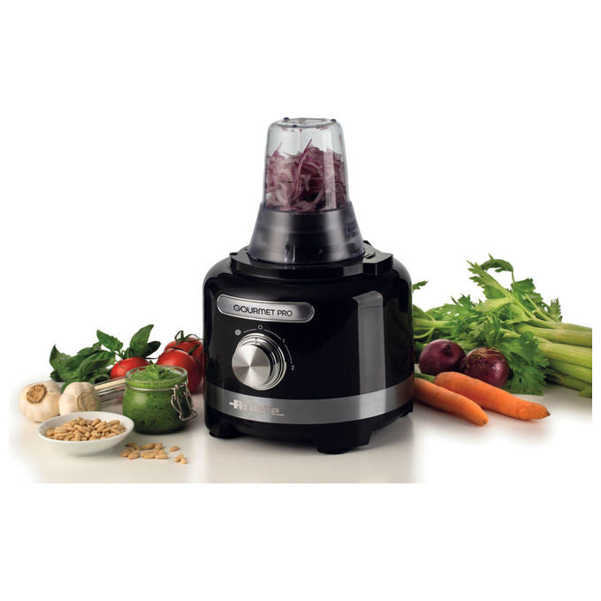Ariete 1782 Gourmet Pro Moderna Robot da cucina 1000W Tritatutto 3L Frullatore 2L 2 velocita' Pulse lame acciaio inox colore Nero