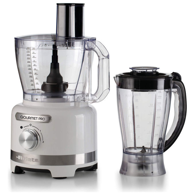 Ariete 1782 Gourmet Pro Moderna Robot da Cucina Tritatutto 3L Frullatore 2L 1000W 2 Velocita' Pulse colore Bianco