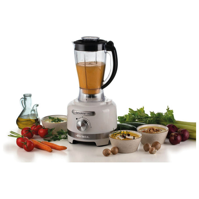 Ariete 1782 Gourmet Pro Moderna Robot da Cucina Tritatutto 3L Frullatore 2L 1000W 2 Velocita' Pulse colore Bianco