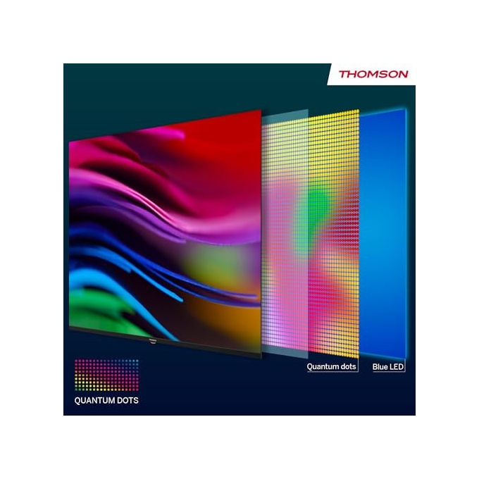 Thomson 65QG4S14 Smart TV QLED 65'' 4K UHD Google TV Android 11 HDR Dolby Vision Dolby Atmos colore Nero