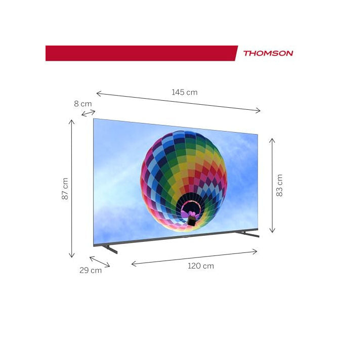 Thomson 65QG4S14 Smart TV QLED 65'' 4K UHD Google TV Android 11 HDR Dolby Vision Dolby Atmos colore Nero
