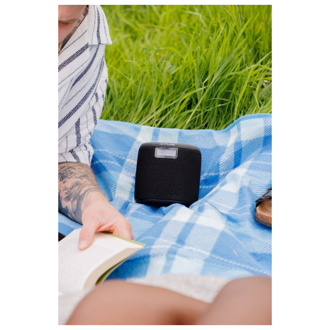 Pure 253346 Woodland Mini Radio Portatile DAB+ FM Bluetooth 5.3 5W IP67 Batteria 17h colore Nero