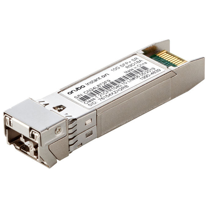 HPE Aruba Ricetrasmettitore SFP+ 10G Fibra Ottica SR 300m OM3 MMF LC Rete Ethernet