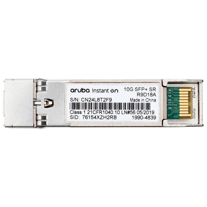 HPE Aruba Ricetrasmettitore SFP+ 10G Fibra Ottica SR 300m OM3 MMF LC Rete Ethernet