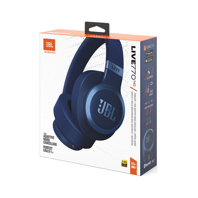 JBL JBLLIVE770NCBLU Live 770NC Cuffie Over-Ear Wireless Bluetooth 5.3 ANC 65h autonomia colore Blu
