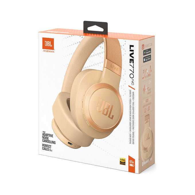 JBL JBLLIVE770NCSAT Live 770NC Cuffie Over-Ear Wireless Bluetooth 5.3 ANC Multipoint 65h colore Sabbia