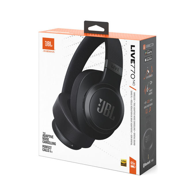 JBL Live 770NC Cuffie Wireless Bluetooth Cancellazione Rumore Attiva Nero 65h