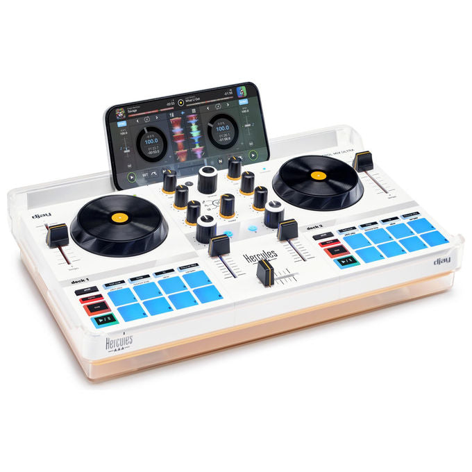HERCULES DJ Control Mix Ultra Controller DJ Portatile Bluetooth Bianco