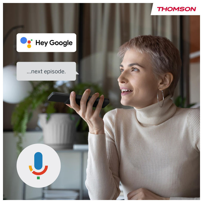Thomson 55QG4S14 Smart TV QLED 55'' 4K Ultra HD Google TV HDR10 Dolby Vision Wi-Fi colore Grigio