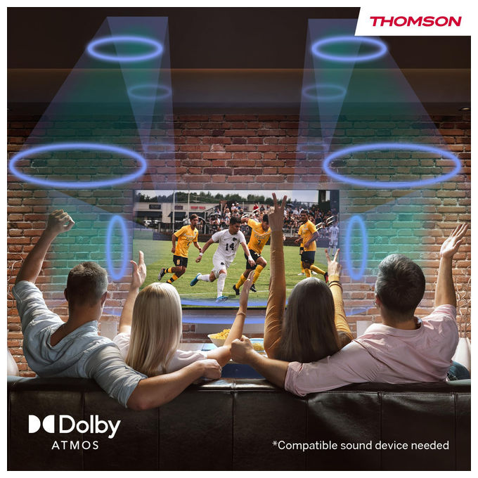 Thomson 43QG4S14 Smart TV 43'' QLED 4K Ultra HD Google TV HDR10 Dolby Vision Triple Tuner Wi-Fi colore Grigio