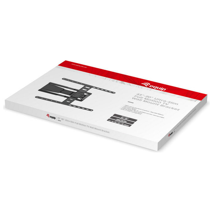 Equip Staffa TV 43-90'' Inclinabile Girevole Supporto 50kg Montaggio Parete Ultra-sottile