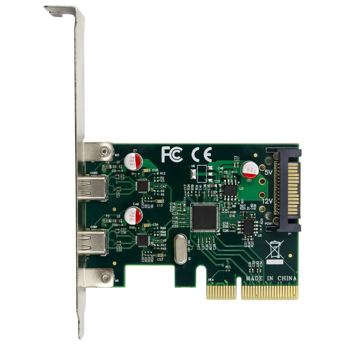 Conceptronic EMRICK13G Scheda PCIe USB 3.2 Gen 2 Interna 2 Porte Type-C Verde 10Gbps