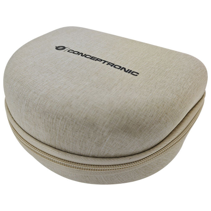Conceptronic ALVAH02C Cuffie Bluetooth Cancellazione Rumore Attiva 30h Crema Wireless