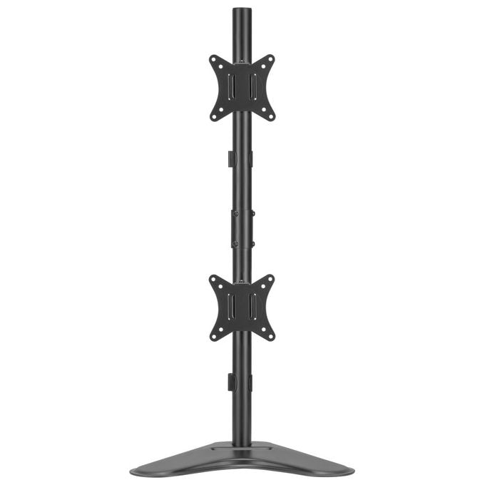 Equip Supporto Verticale 2 Monitor 17-32'' Nero 9kg Regolabile Scrivania VESA