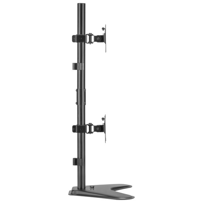 Equip Supporto Verticale 2 Monitor 17-32'' Nero 9kg Regolabile Scrivania VESA